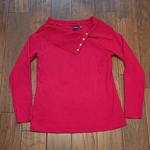NWT Rafaella red sweater with envelope neck size Medium